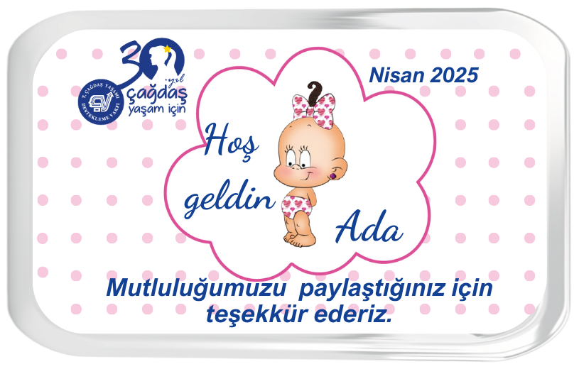 Magnet Benekli Plexi Çerçeve Kız Çocuk