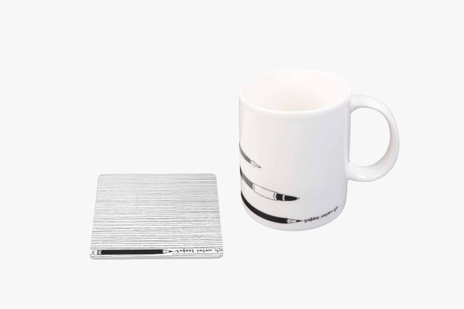 Kupa-Bardak Altı Kalemli Set