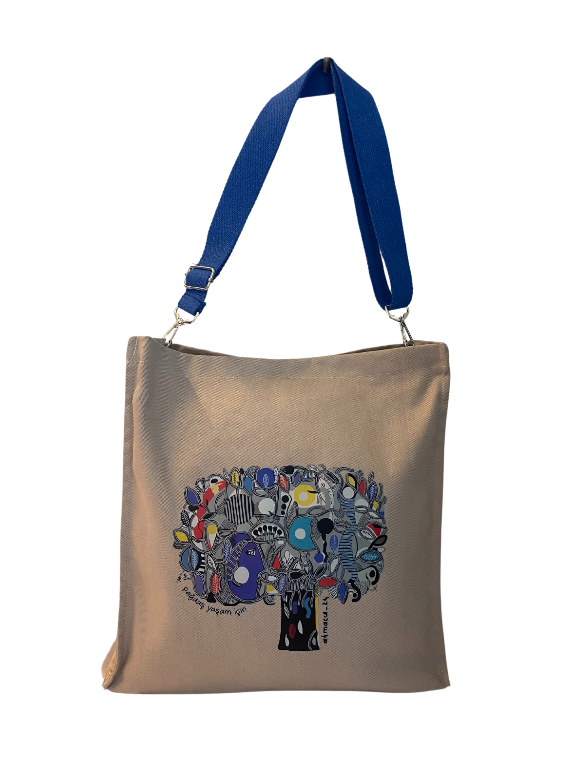 Çanta Zeytin Ağacı - Saks Mavi