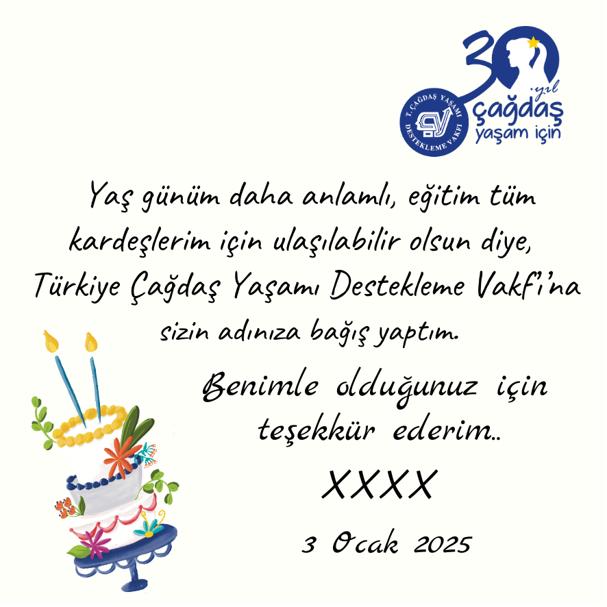 Bilgi Kartı Doğum Günü - 2 Çocuk 7.5 x 7.5 cm