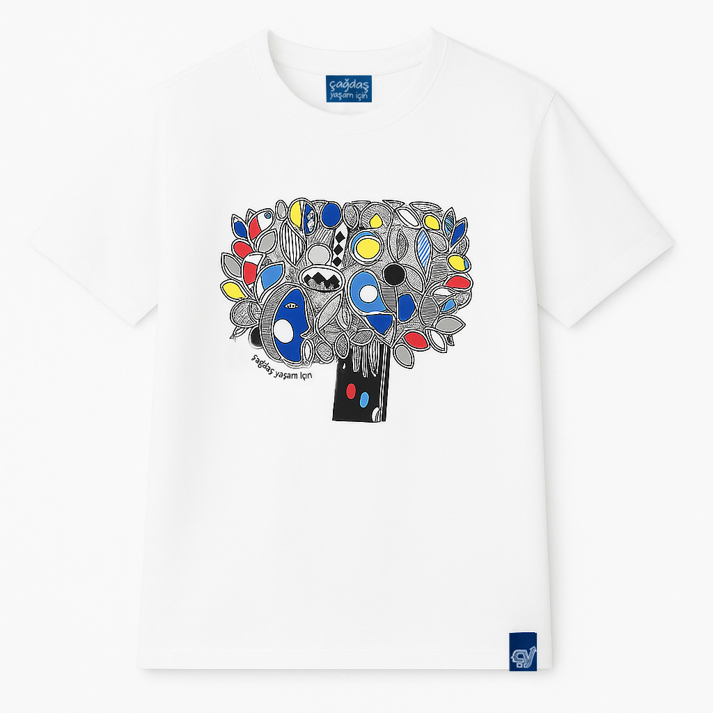 T-Shirt Zeytin Ağacı Beyaz XL