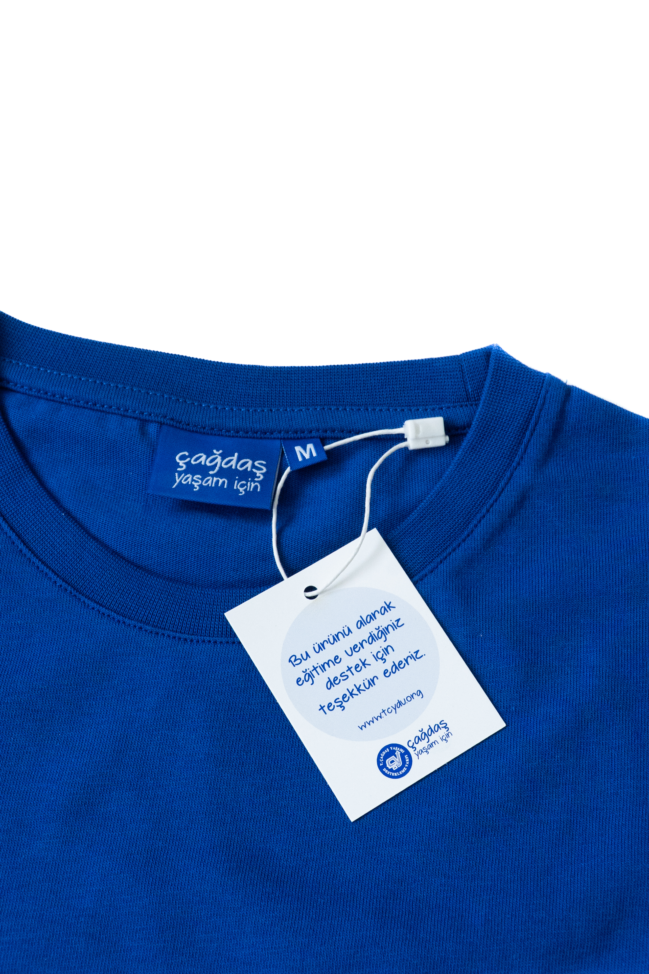 T-Shirt Çağdaş Yaşam İçin Saks Mavi XL