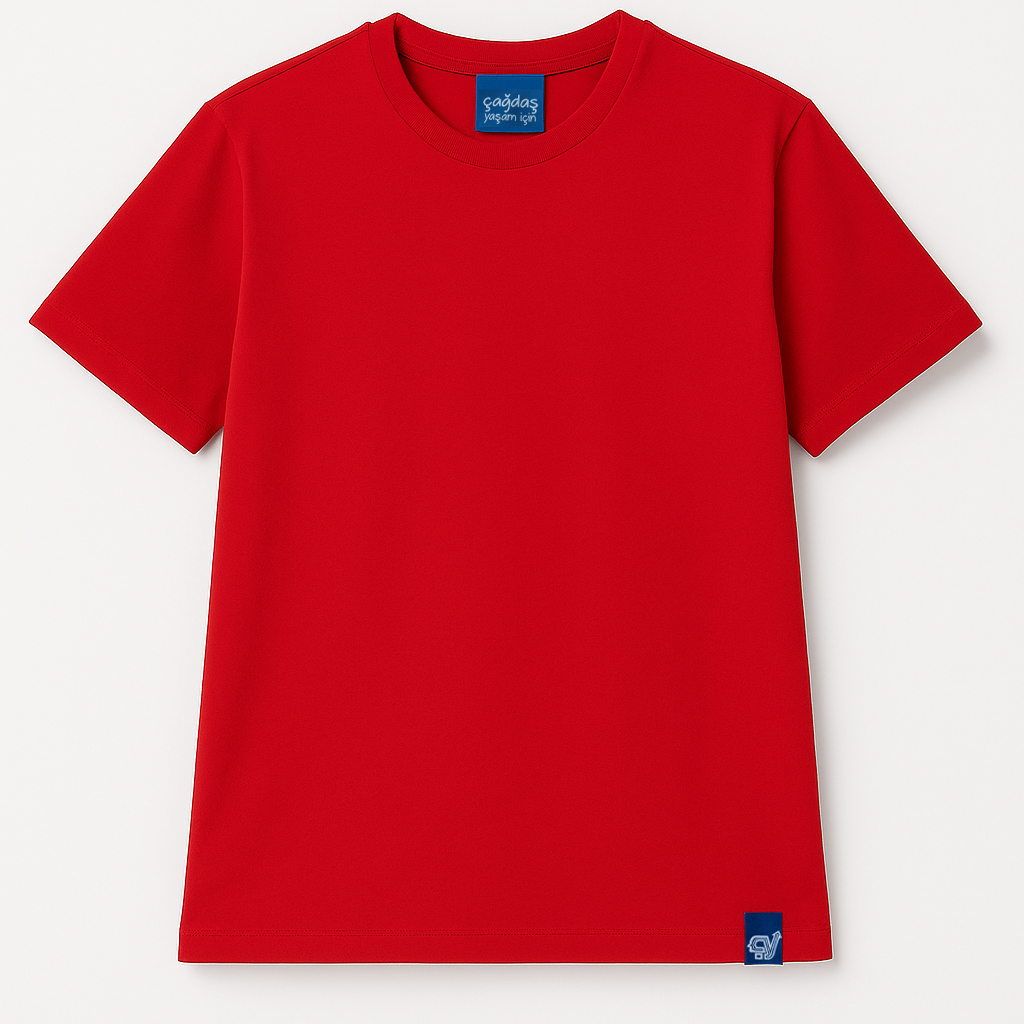 T-Shirt Çağdaş Yaşam İçin Kırmızı L