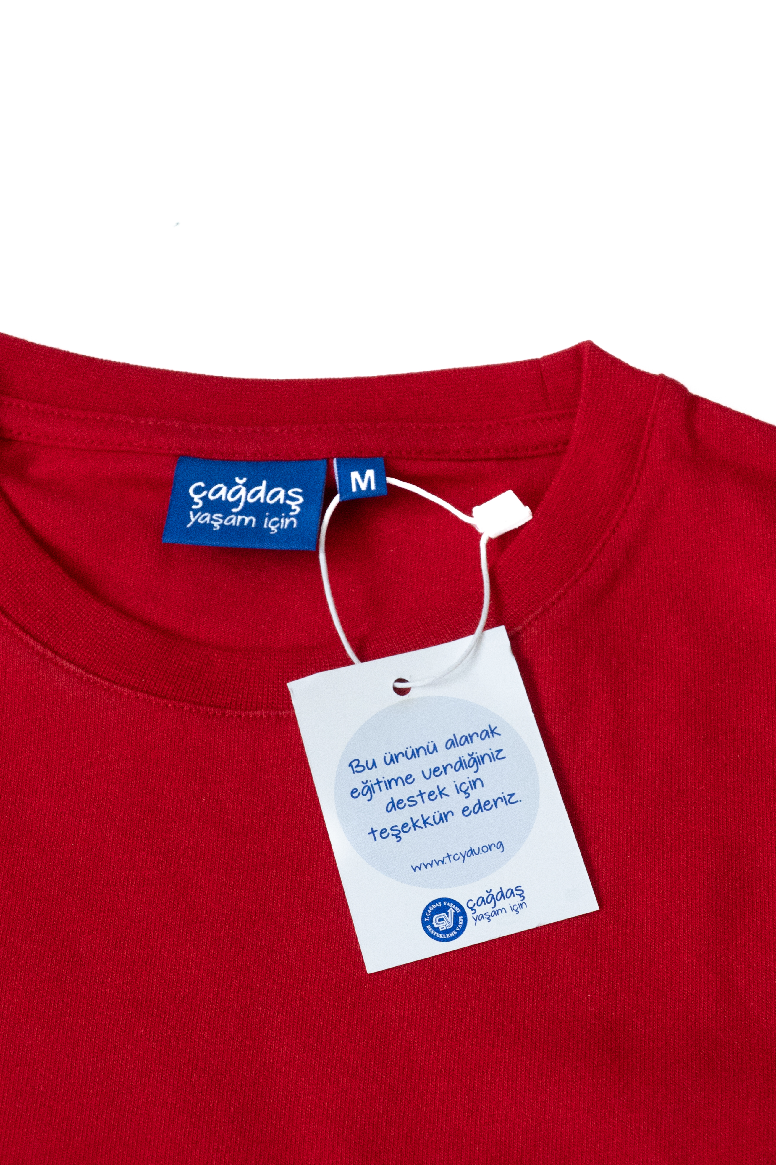 T-Shirt Çağdaş Yaşam İçin Kırmızı L