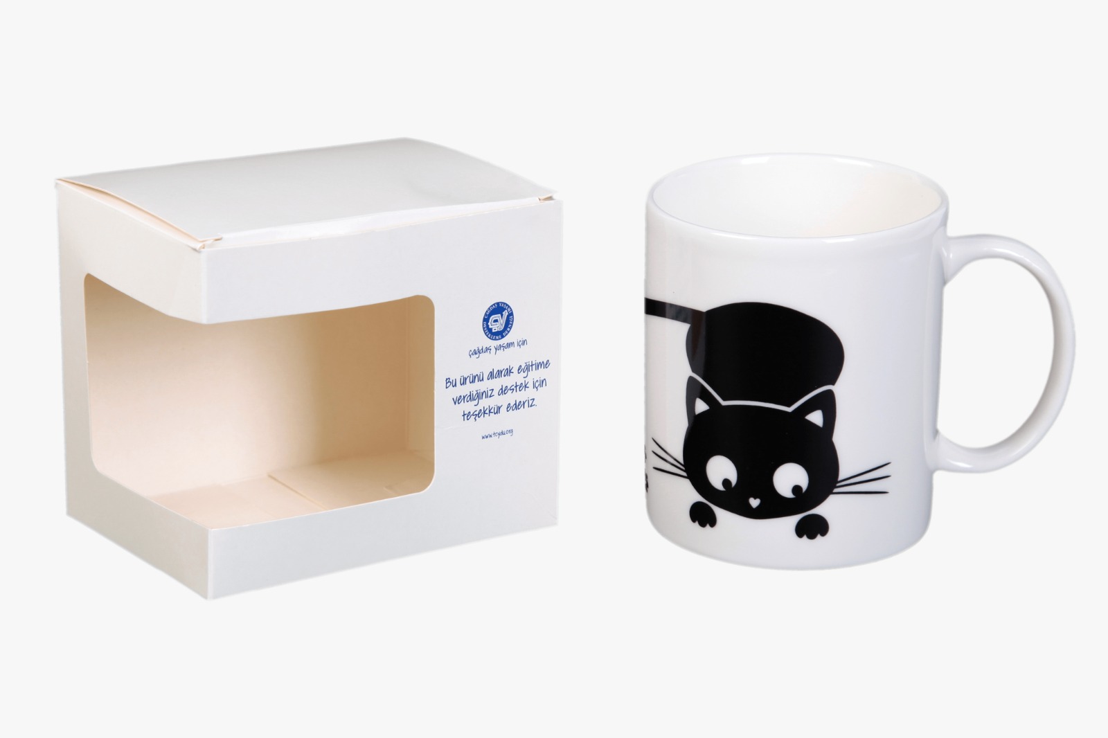 Kupa Patili Kedi Porselen